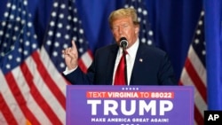 Колишній президент Дональд Трамп, ймовірний кандидат у президенти від Республіканської партії, виступає на передвиборчому мітингу в суботу, 2 березня 2024 року, у Річмонді, штат Вірджинія (Фото: AP Photo/Steve Helber)