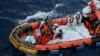 A Medecins Sans Frontieres, or Doctors Without Borders, team retrieves bodies of migrants, in body bags, from the Mediterranean Sea on June 7, 2024. (MSF via Reuters)