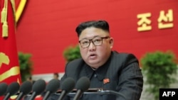 This picture taken on Jan. 8, 2021, and released from North Korea's official Korean Central News Agency (KCNA) on Jan. 9, 2021, shows North Korean leader Kim Jong Un. (AFP/KCNA via KNS)