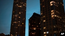 The night sky was alight as a Con Edison facility in the Queens borough of New York experienced a transformer explosion, Dec. 27, 2018.