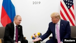 លោក Donald Trump បានជួបជាមួយ​លោក ពូទីន​ កាលពី​ថ្ងៃទី​២៨ មិថុនា ឆ្នាំ២០១៩នៅប្រទេស​ជប៉ុន។
