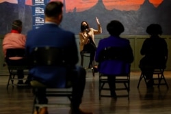 U.S. Democratic vice presidential nominee Senator Kamala Harris speaks at a campaign event in Phoenix, Arizona, Oct. 28, 2020.
