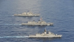 美國、日本和澳洲海軍2020年10月19日在南海舉行當年第五次的聯合演習。（美國第七艦隊網站）