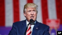 លោក Donald Trump បេក្ខជន​ប្រធានាធិបតី​មកពី​គណបក្ស​សាធារណរដ្ឋ។ 