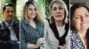Estos migrantes en Venezuela relatan a la VOA su historia en el país. De izquierda a derecha: Álvaro Gutiérrez, Nancy Hoballah, Maite Lastra y Claudia Taborda. [Foto: Fabiana Rondón - VOA]