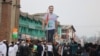 The Indian National Congress ended their 135-day march Sunday after hoisting the Indian national flag at Lal Chowk area of Srinagar. (Wasim Nabi for VOA)