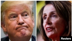 El presidente de EE.UU., Donald Trump, y la líder de la mayoría demócrata en la Cámara de Representantes, Nancy Pelosi, siguen enfrentados.