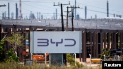 位於巴西卡馬卡里的比亞迪新電動車(EV) 工廠的建築工地。 （2024年11月17日）