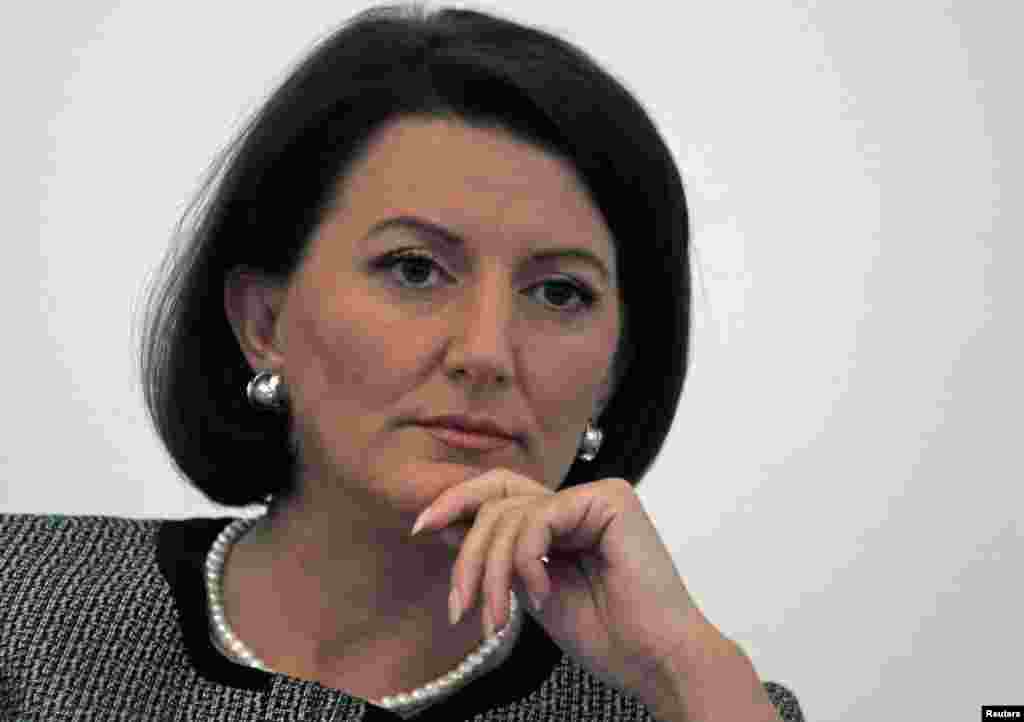 Kosovo's President Atifete Jahjaga attends the 15th Forum 2000 Conference on "Democracy and the Rule of Law" in Prague on October 11, 2011. (Reuters)