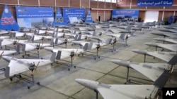 資料照片：伊朗軍方提供的伊朗製造無人機的照片。(2023年4月20日）