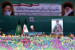 Iranian President Hassan Rouhani delivers a speech during the commemoration of the 41st anniversary of the Islamic revolution in Tehran, Feb. 11, 2020. (Official Presidential Website)