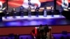 Uganda's presidential candidates take part in a presidential debate in Uganda's capital Kampala on Jan. 15, 2016, ahead of the Feb. 18 presidential election. Incumbent President Yoweri Museveni did not attend the debate.