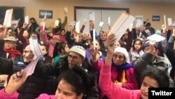 Bhutanese voters at satellite caucus in Iowa on Feb. 6, 2020.