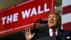Presiden Donald Trump berbicara di hadapan pendukungnya di El Paso, Texas, 11 Februari 2019.