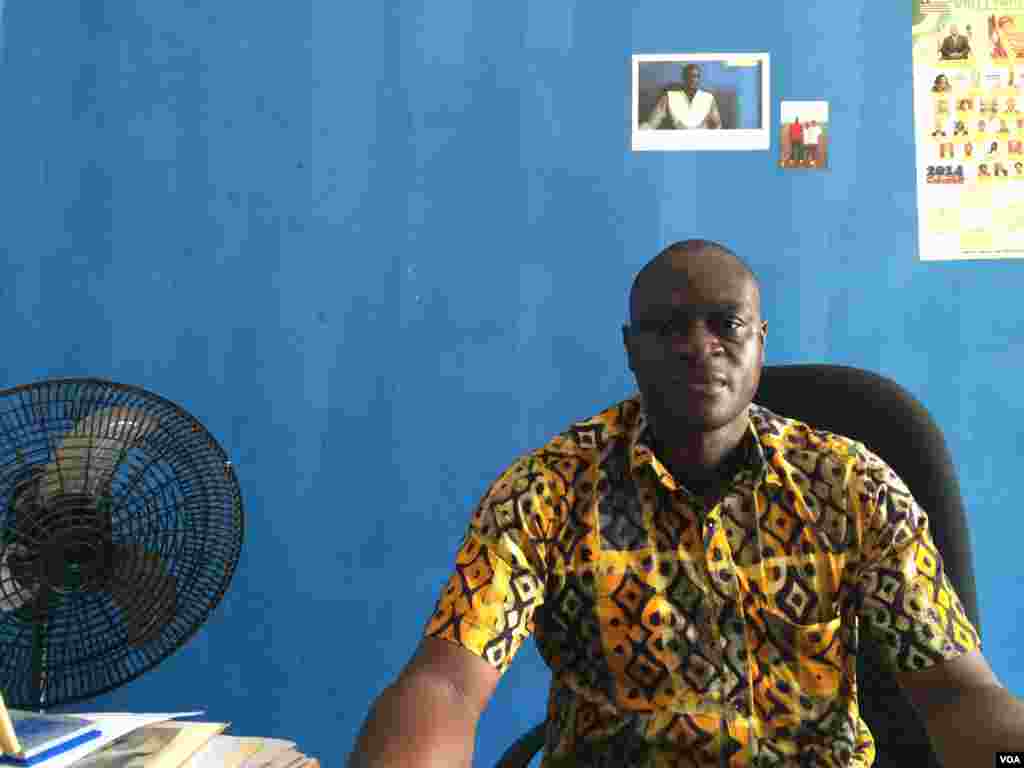 Nimba County Inspector, Reginald Mehn, Liberia, April 7, 2014. (Benno Muchler/VOA)