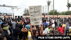 Des manifestations contre les violences policières SARS, le 9 octobre 2020.