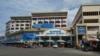A general view shows the Orussey Market after it was temporarily closed following a few vendors testing positive for the Covid-19 coronavirus, in Phnom Penh, Cambodia, on April 4, 2021. (Photo by TANG CHHIN Sothy / AFP)