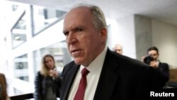 John Brennan, nominee for CIA Director, arrives at a meeting with Senate Intelligence Committee Chairwoman Dianne Feinstein (D-CA) on Capitol Hill in Washington January 31, 2013.