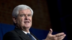 Bakal calon presiden Partai Republik Newt Gingrich berbicara di sebuah acara kampanye di Columbus, Ohio (7/2) (AP).