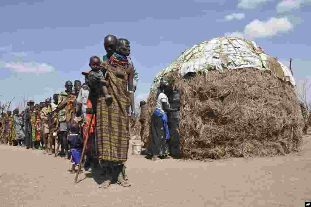 KENYA: Tribes in the Turkana Basin in Ethiopia and Kenya suffer during famine that swept into Somalia and Djibouti where tens of thousands died. AP photo taken Aug. 30, 2011. 