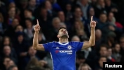 Diego Costa lors d'un match entre Chelsea et Southampton, Angleterre, le 25 avril 2017