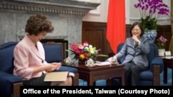 Trump's Transportation secretary Elaine Chao met with Taiwan President Tsai Ingwen in October.