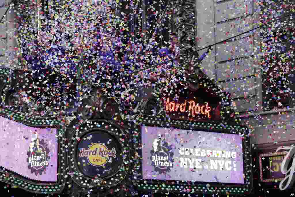 in New York's Times Square. Hundreds of thousands of revelers are expected to welcome in the New Year in Times Square.