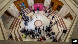Marian Enache, the president of Romania's Constitutional Court, delivers a statement to the media after the court validated the first round of presidential elections, in Bucharest, Romania, Dec. 2, 2024.