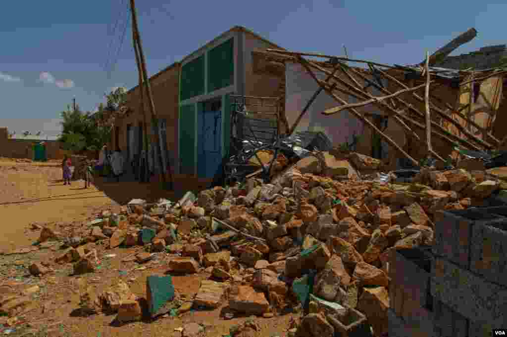 A house destroyed during one of the battles fought for the control of the town of Hawzen, Tigray, in Ethiopia, on June 6, 2021. (VOA/Yan Boechat)