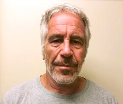 FILE - This March 28, 2017, file photo, provided by the New York State Sex Offender Registry shows Jeffrey Epstein.