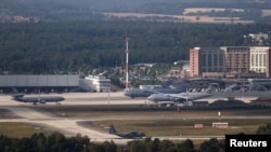 美軍位於德國蘭施圖爾附近的拉姆施泰因空軍基地。(2020年7月20日)