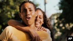 In this undated film image released by Tribeca Film Festival, actors Javier Nunez Florian, left, and Analin de la Rua de la Torre are shown in a scene from, "Una Noche," a film that premiered at the film festival on Thursday, April 19, 2012 in New York.
