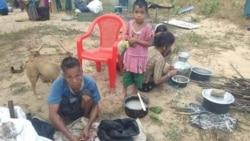 ရခိုငျစဈရေးပဋိပက်ခကွောင့ျ အရပျသားတှေ အိုးအိမျစှန့ျ ထှကျပွေးနရေဆဲ