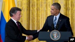 El presidente Barack Obama se reunió con el presidente colombiano Juan Manuel Santos en el marco de la Asamblea General de la ONU, en Nueva York.