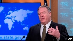 “Queremos mucho volver a nuestra embajada (…) solo podemos hacerlos cuando las condiciones sean adecuadas”, dijo el miércoles 29 de abril de 2020 el secretario de Estado, Mike Pompeo.