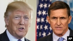Predsednik Donald Tramp i bivši savetnik za nacionalnu bezbednosti Majkl Flin