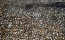 FILE - An aerial picture shows a section of the Hagadera camp in Dadaab, near the Kenya-Somalia border.