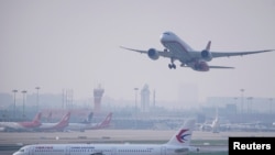 中國上海虹橋國際機場2020年6月4日的情景。（路透社）