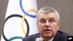 Thomas Bach, président du CIO, Séoul, Corée du Sud, 19 aout 2015.
