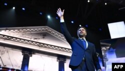 Berbijarê cîgirê serokatîyê yê Komarî J.D. Vance li dema Kongreya Komarî ya Niştimanî. 17'ê Tîrmehê, 2024.