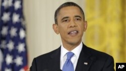 Presidente americano, Barack Obama durante a conferência de imprensa na Casa Branca em que apelou ao Congresso para aprovar o pacote de 447 mil milhões de dólares de estimulos para relançar o emprego