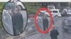 Le journaliste saoudien Jamal Khashoggi, encadré dans un cercle rouge, avec sa fiancée Hatice Cengiz devant le consulat d'Arabie Saoudite à Istanbul, en Turquie, sur une image de vidéosurveillance, le 2 octobre. 2018.