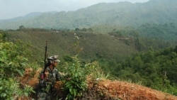မိုင်ဂျာယန်ဒေသက KIA ကင်းပုန်းတခု (ဓာတ်ပုံ - AFP) 