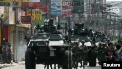 菲律賓軍方在事後巡邏三寶顏市