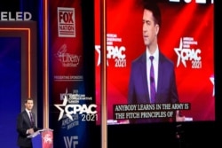 Sen. Tom Cotton, R-Ark., speaks at the Conservative Political Action Conference, Feb. 26, 2021, in Orlando, Fla.