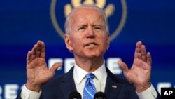 President-elect Joe Biden speaks about the COVID-19 pandemic during an event at The Queen theater, TJan. 14, 2021, in Wilmington, Del. 