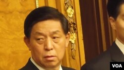栗战书在俄罗斯国家杜马。他在2013年3月曾随同习近平访俄。（资料照，美国之音白桦拍摄）