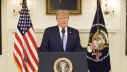 U.S. President Donald Trump gives an address a day after his supporters stormed the U.S. Capitol in Washington.