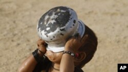 Two-year-old Hawal in a relief camp for flood victims in Thatta, some 100 km from Karachi (file photo)