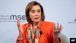 Nancy Pelosi, presidente de la Cámara de Representantes de EE.UU.. Foto de febrero 14, de 2020. 